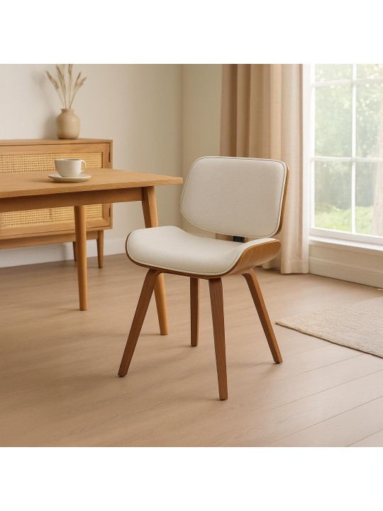 Scaun vizitator Tesatura Beverley, nuc/crem