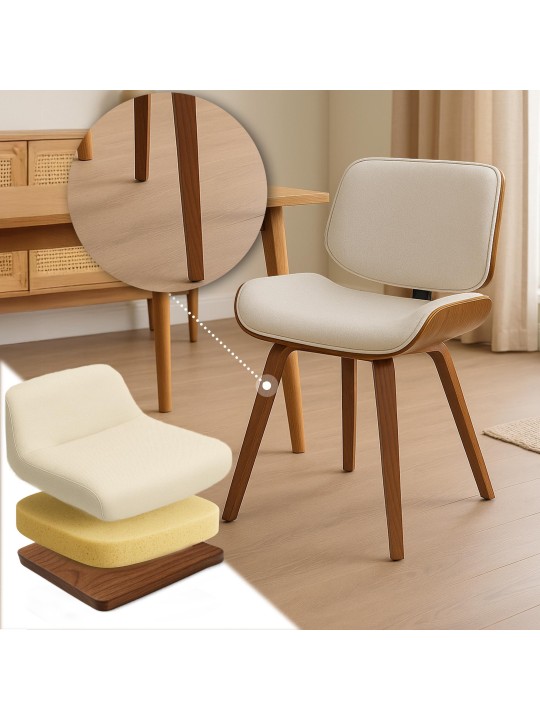 Scaun vizitator Tesatura Beverley, nuc/crem