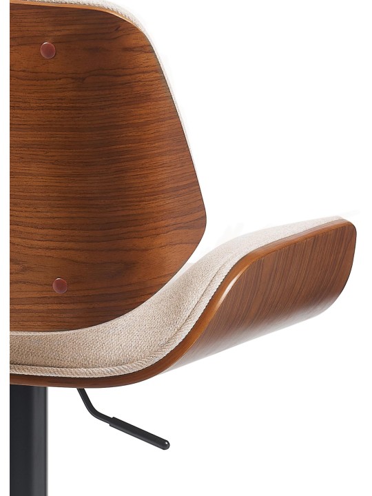 Scaun de bar Tesatura Beverley B, nuc/crem