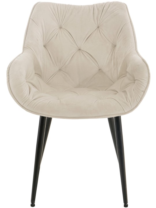Scaun Tanna Velvet, crem