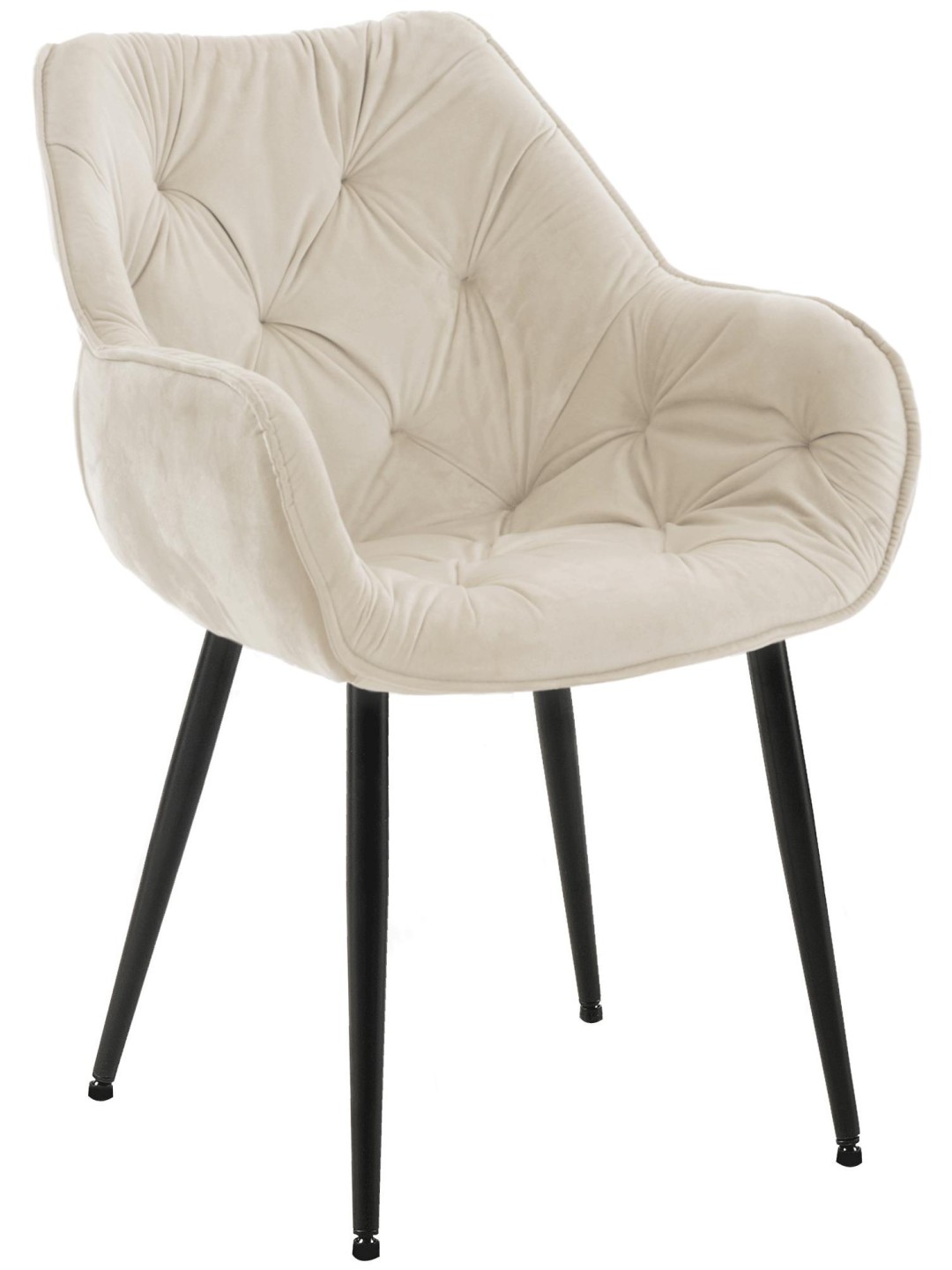 Scaun Tanna Velvet, crem