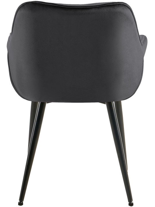 Set 4 scaune Tanna catifea, gri închis