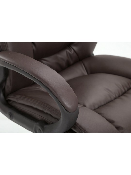 Scaun de birou XL Sparta imitatie piele, maro