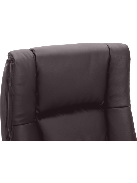 Scaun de birou XL Sparta imitatie piele, maro