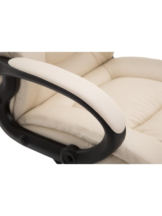 Scaun de birou XL Sparta imitatie piele, crem