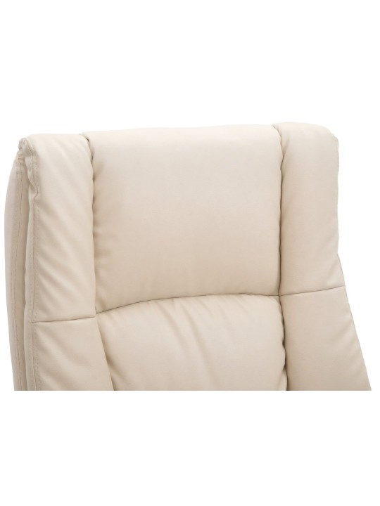 Scaun de birou XL Sparta imitatie piele, crem
