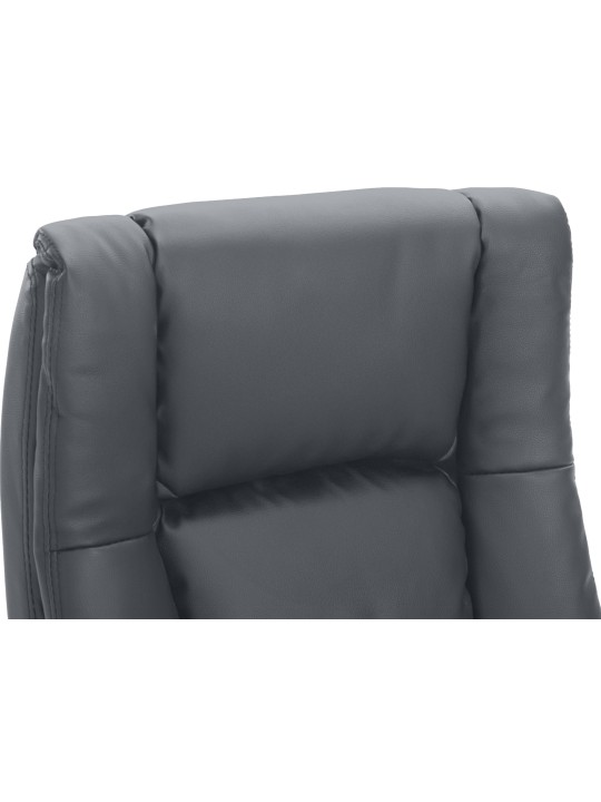 Scaun de birou XL Sparta imitatie piele, gri