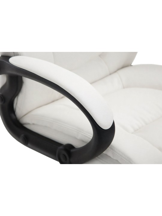 Scaun de birou XL Sparta imitatie piele, alb