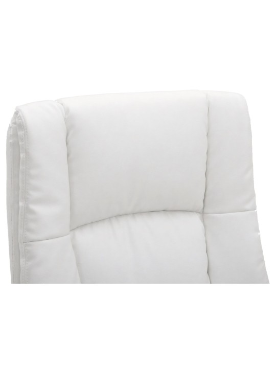 Scaun de birou XL Sparta imitatie piele, alb