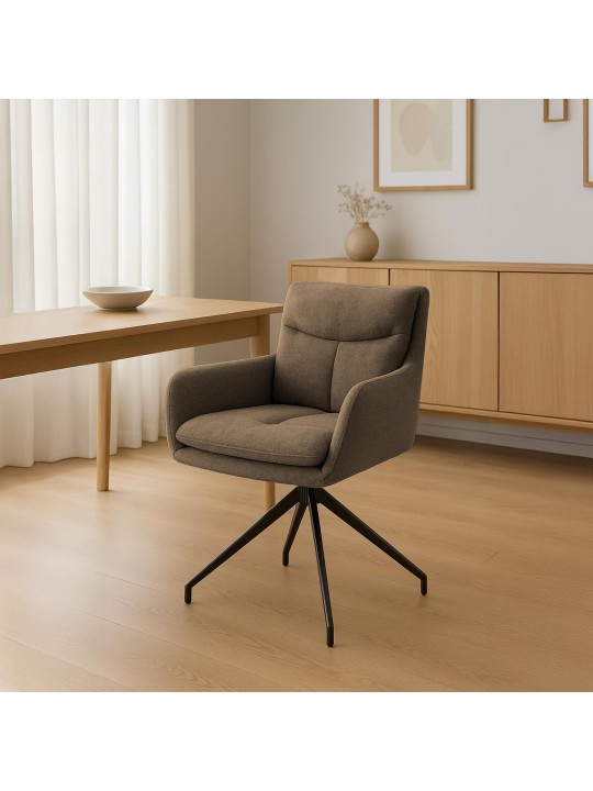 Scaun din țesătură Somers, maro