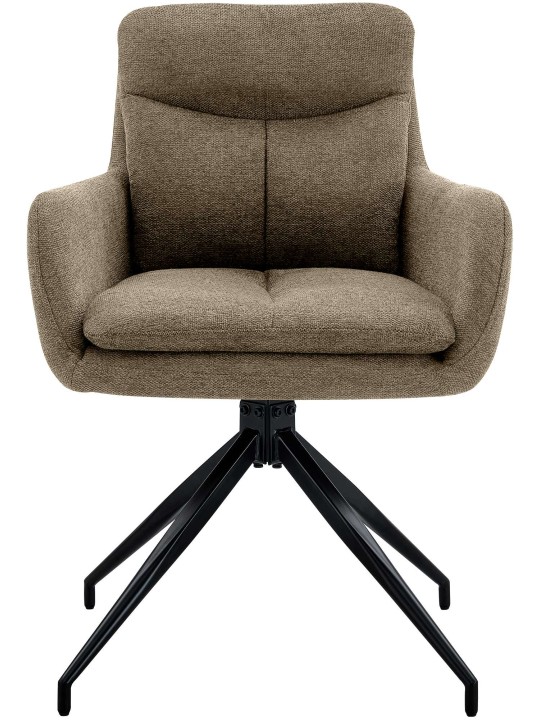 Set 2 scaune de sufragerie din stofa Somers, maro