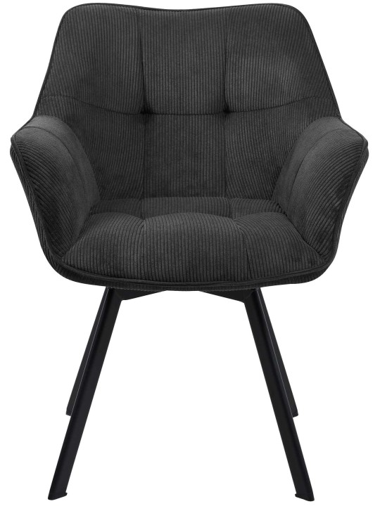 Scaun de sufragerie Jordi Cord, negru