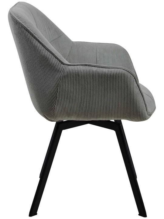 Scaun de sufragerie Jordi Cord, gri