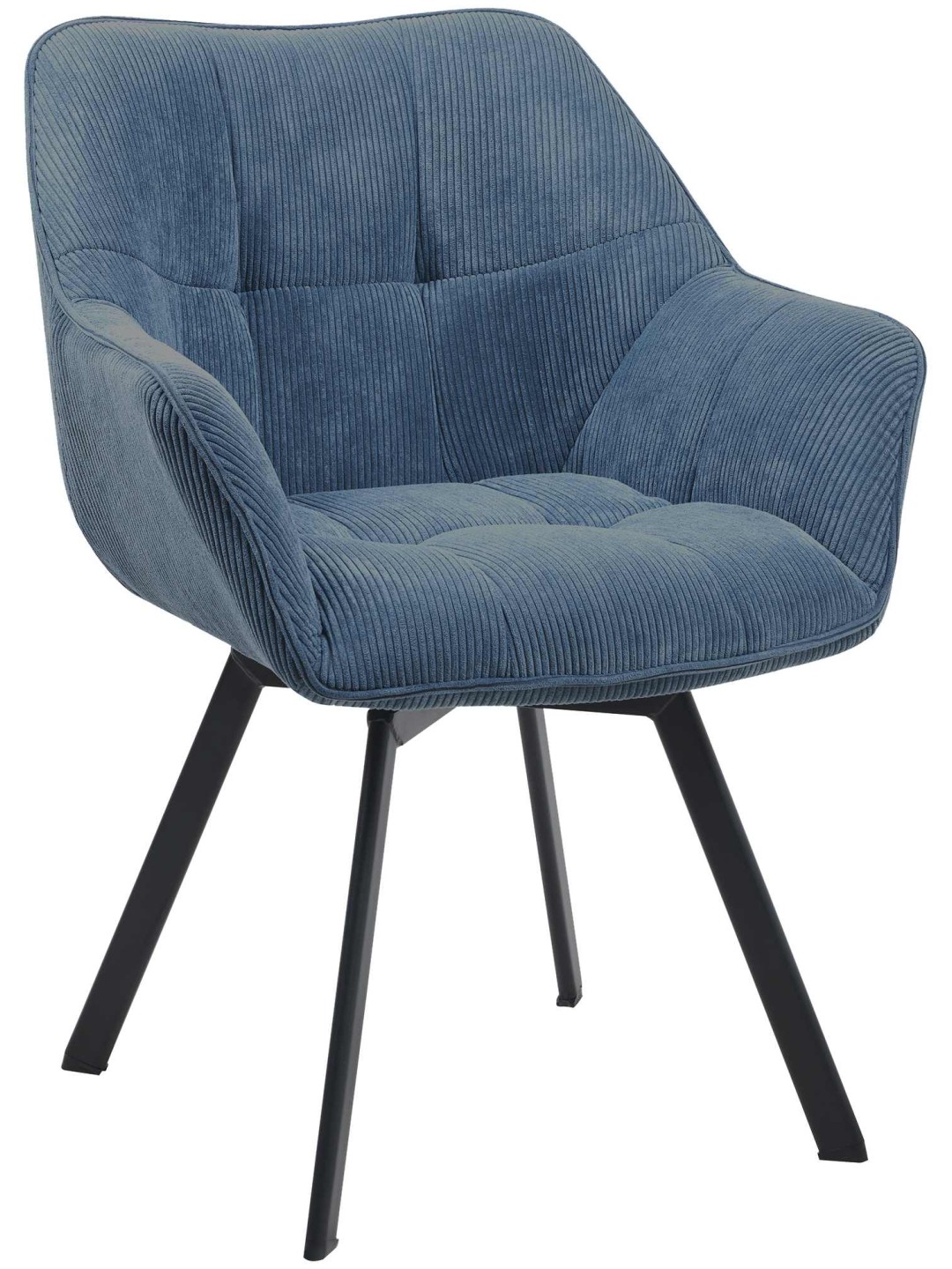 Scaun de sufragerie Jordi Cord, albastru