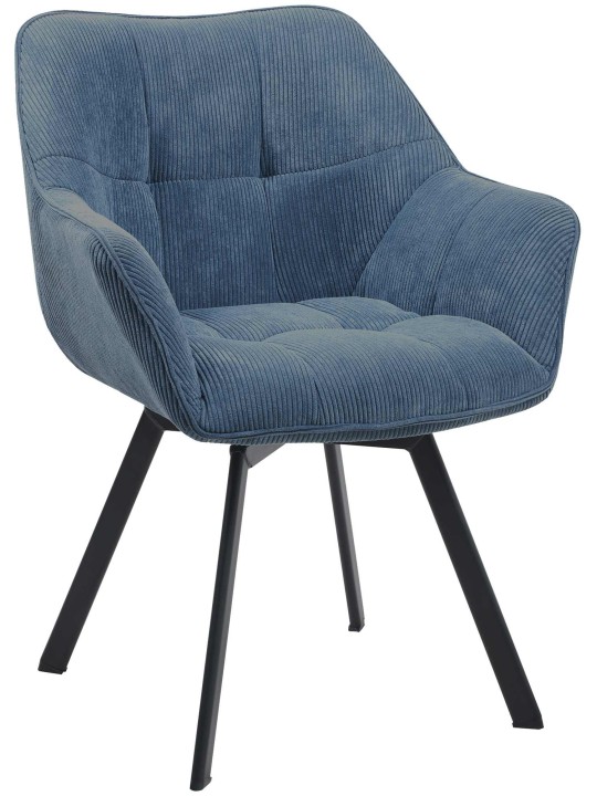 Scaun de sufragerie Jordi Cord, albastru