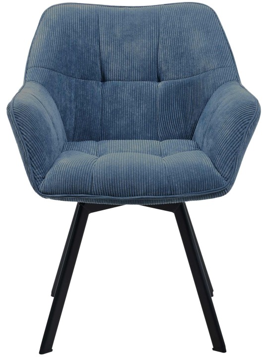 Scaun de sufragerie Jordi Cord, albastru