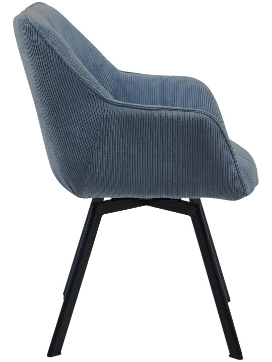 Scaun de sufragerie Jordi Cord, albastru