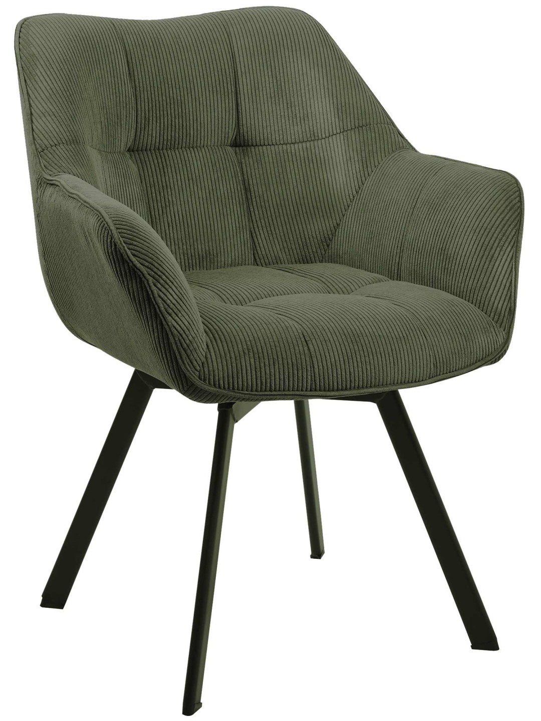 Scaun de sufragerie Jordi Cord, verde