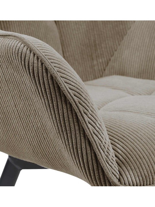 Scaun de sufragerie Jordi Cord, maro