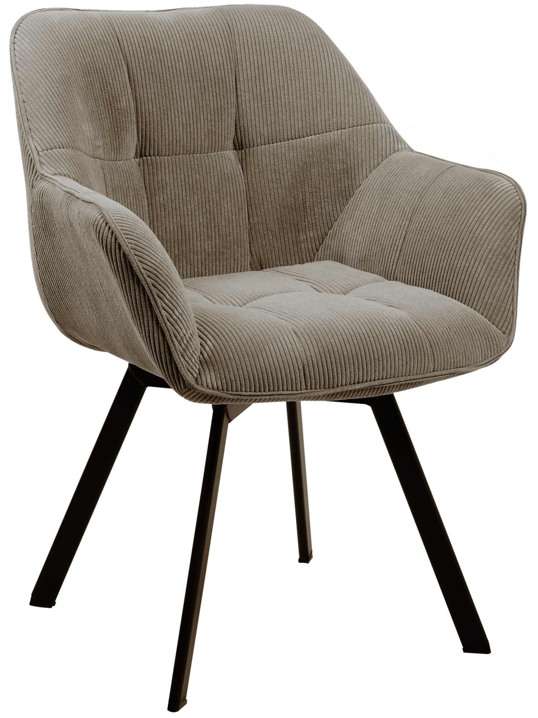 Scaun de sufragerie Jordi Cord, maro