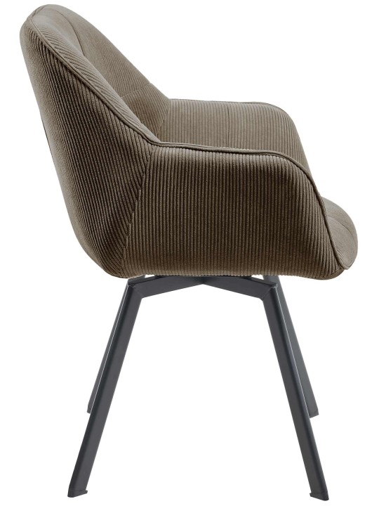 Scaun de sufragerie Jordi Cord, maro