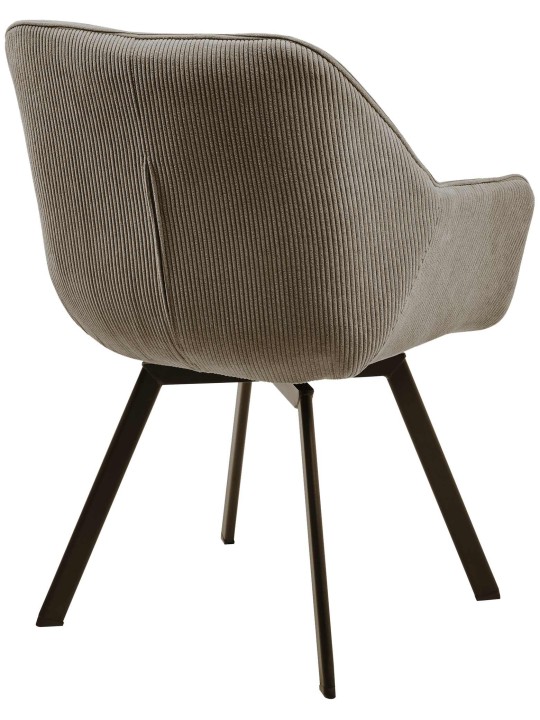 Scaun de sufragerie Jordi Cord, maro