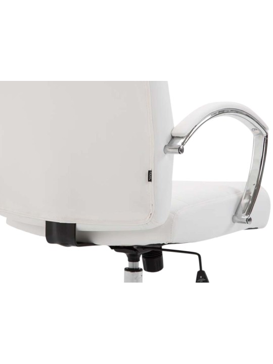 Scaun birou Valais imitatie piele, alb