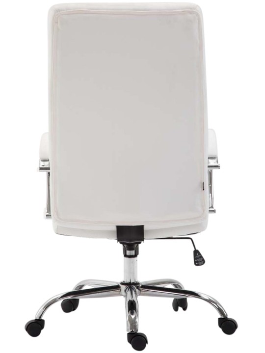 Scaun birou Valais imitatie piele, alb