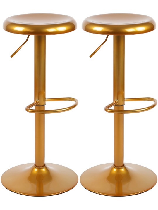 Set 2 scaune de bar Williston, auriu