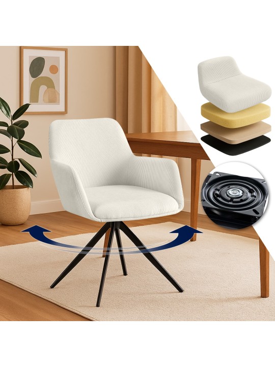 Scaun de sufragerie Olema Cord, crem Scaun de sufragerie Olema Cord, crem