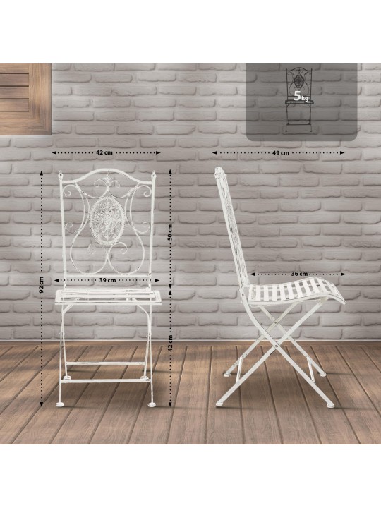 Set 2 scaune Sibell, alb