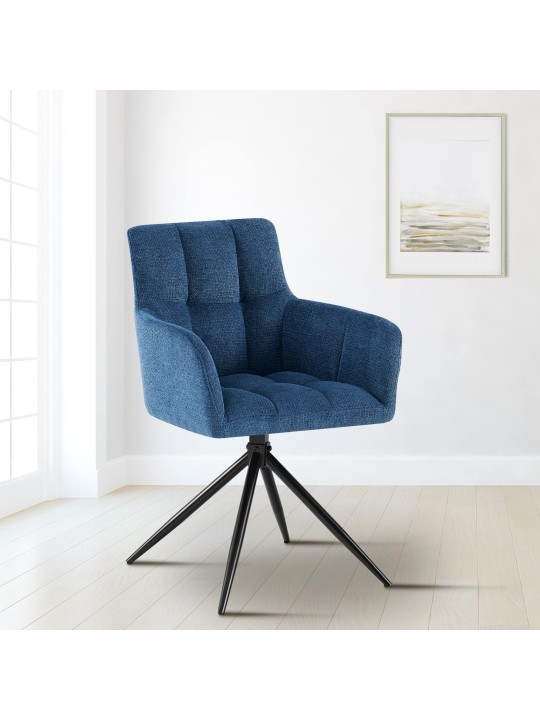 Set 2 scaune de sufragerie stofa Jonah, albastru închis Set 2 scaune de sufragerie stofa Jonah, albastru închis