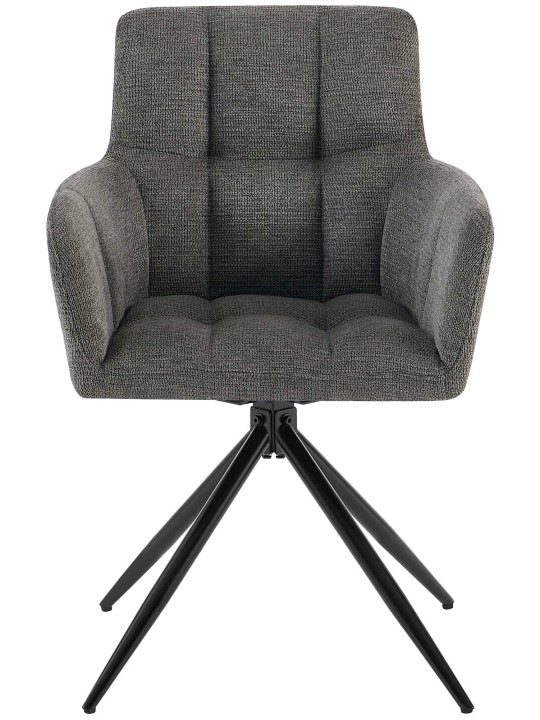 Set 2 scaune de sufragerie stofa Jonah, gri închis