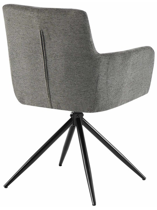 Set 2 scaune de sufragerie stofa Jonah, gri închis