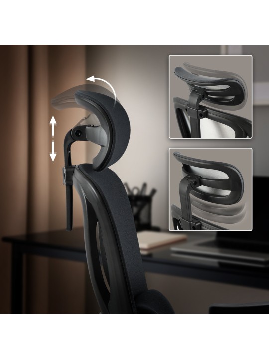 Scaun de birou Leesburg, negru/negru