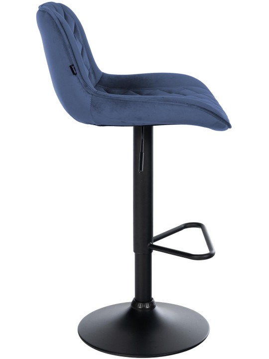 Set 2 scaune de bar Kasson catifea, albastru