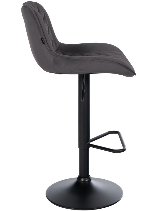 Set 2 scaune de bar Kasson catifea, negru