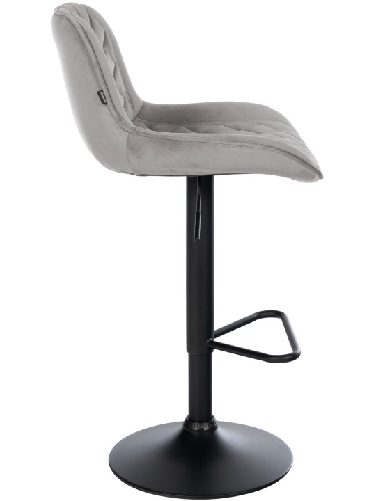 Set 2 scaune de bar Kasson catifea, gri