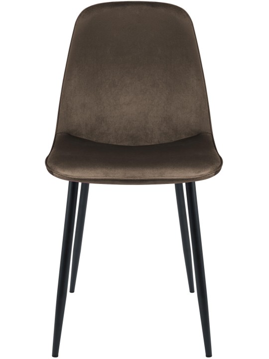 Scaun de sufragerie din catifea Maryam, maro