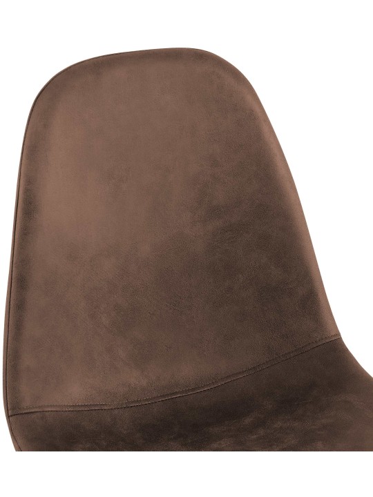 Set 4 scaune de sufragerie piele artificiala Napier, maro