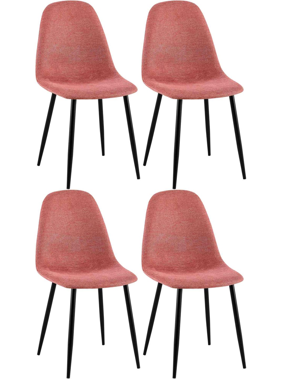 Set 4 scaune de sufragerie stofa Napier, portocaliu