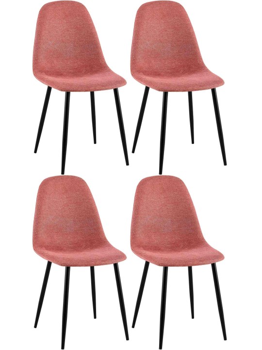 Set 4 scaune de sufragerie stofa Napier, portocaliu