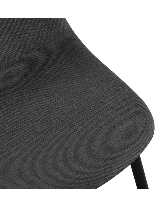 Set 4 scaune de sufragerie stofa Napier, negru