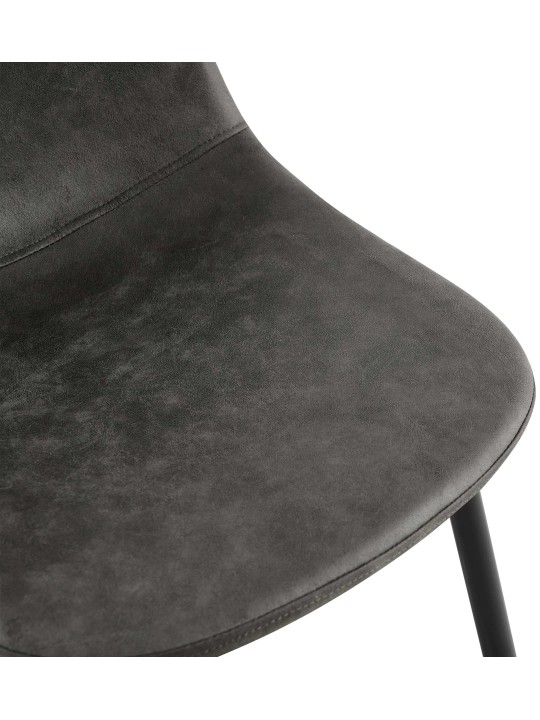 Set 4 scaune de sufragerie piele artificiala Napier, negru