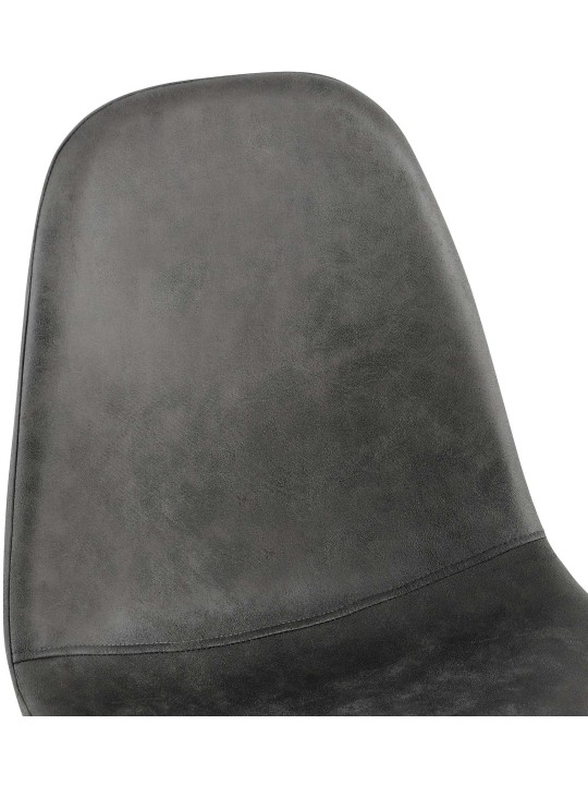 Set 4 scaune de sufragerie piele artificiala Napier, negru