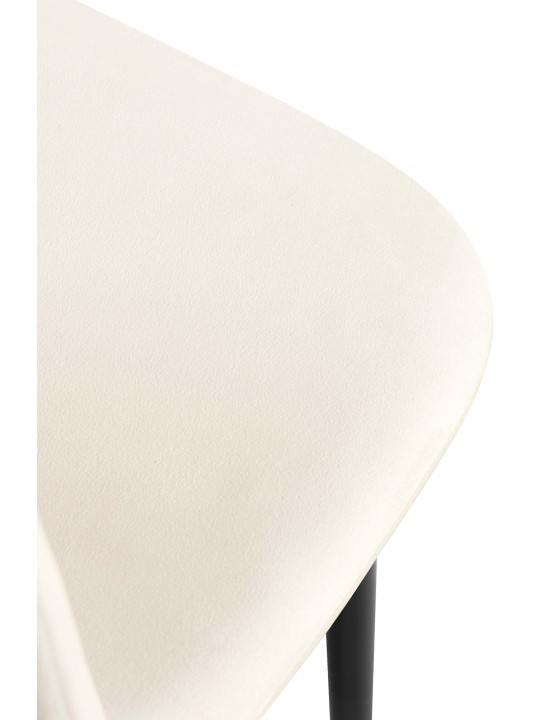 Set 4 scaune de sufragerie catifea Napier, crem