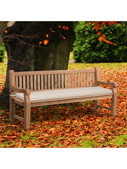 Banca de tec Jackson cu perna de sezut 200 cm + tec, crem