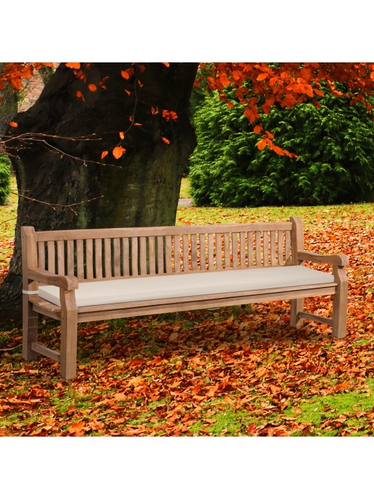 Banca de tec Jackson cu perna de sezut 240 cm + tec, crem