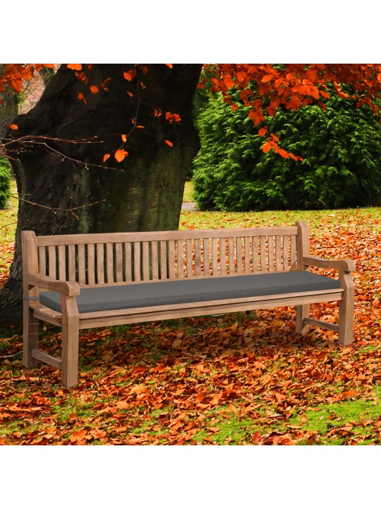 Banca de tec Jackson cu perna de sezut 240 cm + tec, gri închis