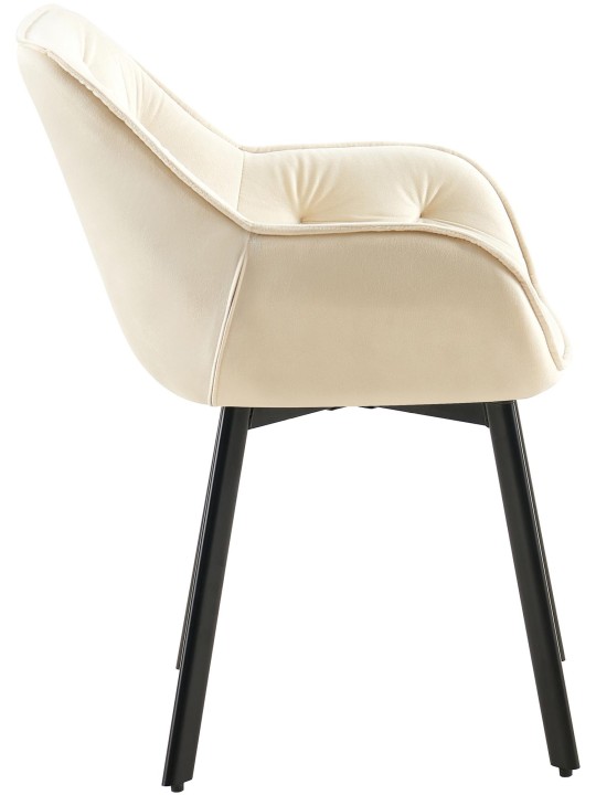 Set 2 scaune din catifea Antigo, crem Set 2 scaune din catifea Antigo, crem